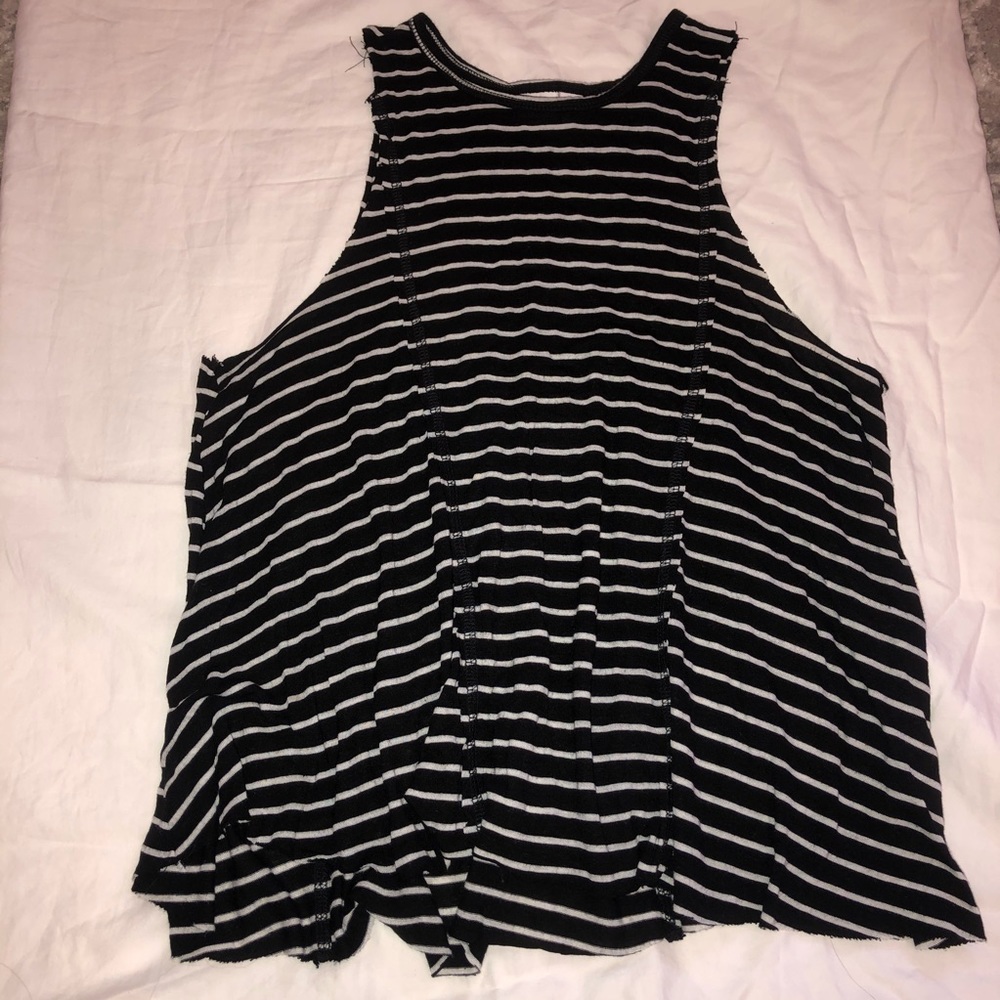 BP high neck striped tank top